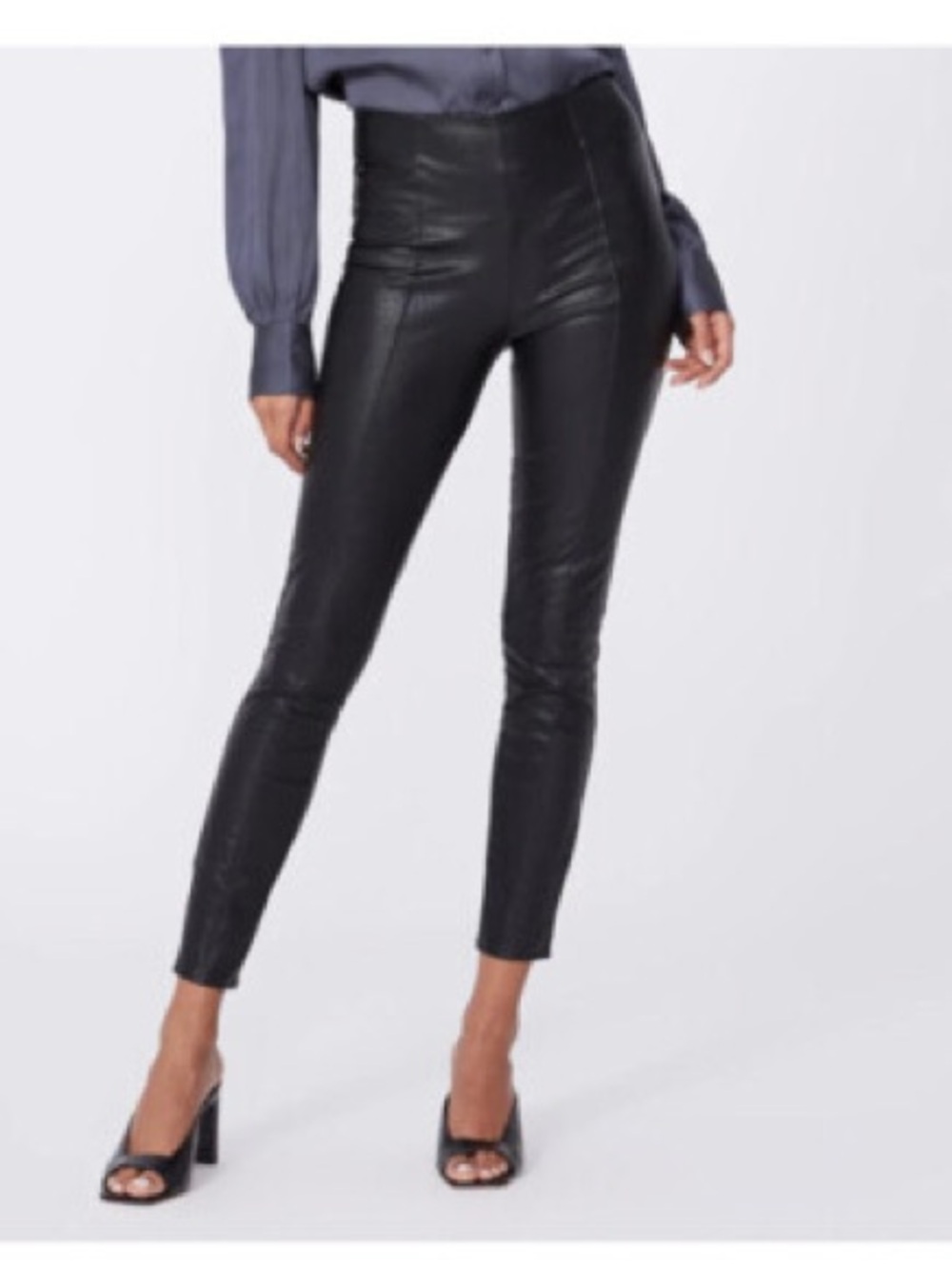 PAIGE Black High-Rise Faux Leather Legging